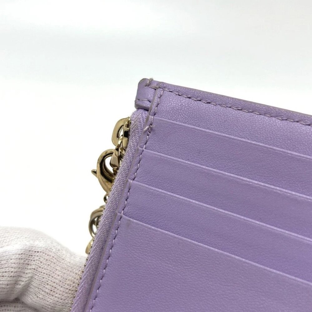 CHRISTIAN DIOR S0965ONMJ Lady Dior Cosmos Zip Card Case coin purse - Picture 6 of 14